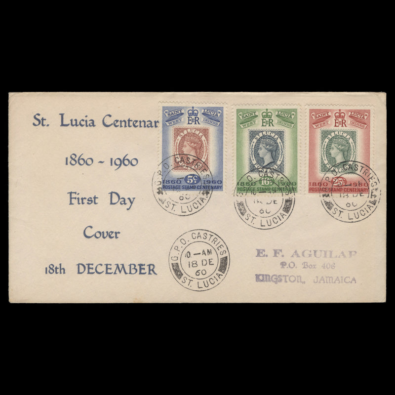 Saint Lucia 1960 (FDC) Stamp Centenary, CASTRIES