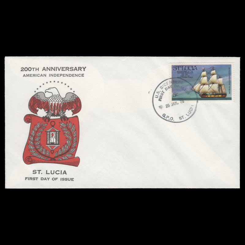 Saint Lucia 1976 (FDC) 5c American Independence