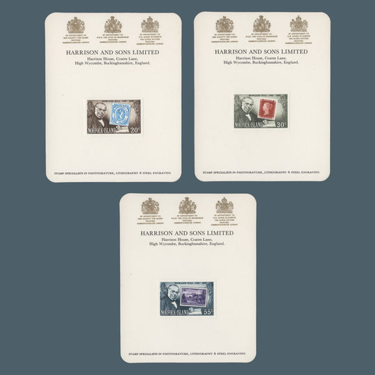 Norfolk Island 1979 Rowland Hill Death Bicentenary imperf proofs
