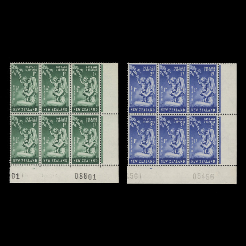 New Zealand 1949 (MNH) Nurse and Child plate blocks