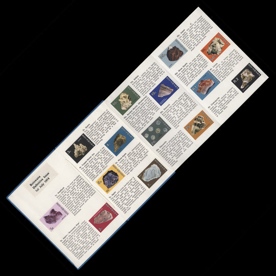 Botswana 1974 Minerals Definitives presentation folder