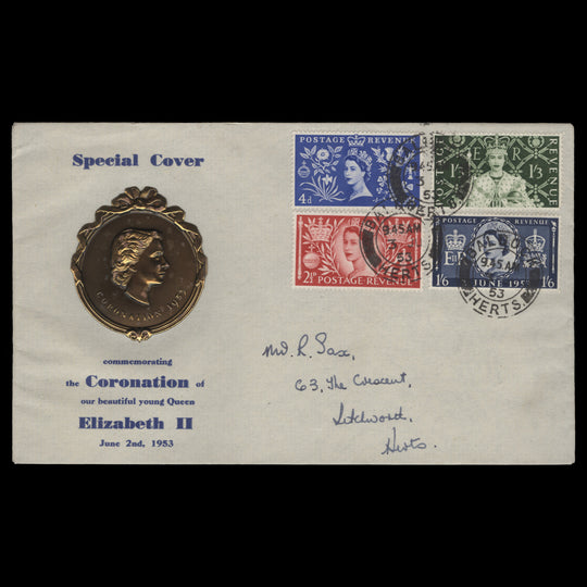 Great Britain 1953 Coronation first day cover, BALDOCK