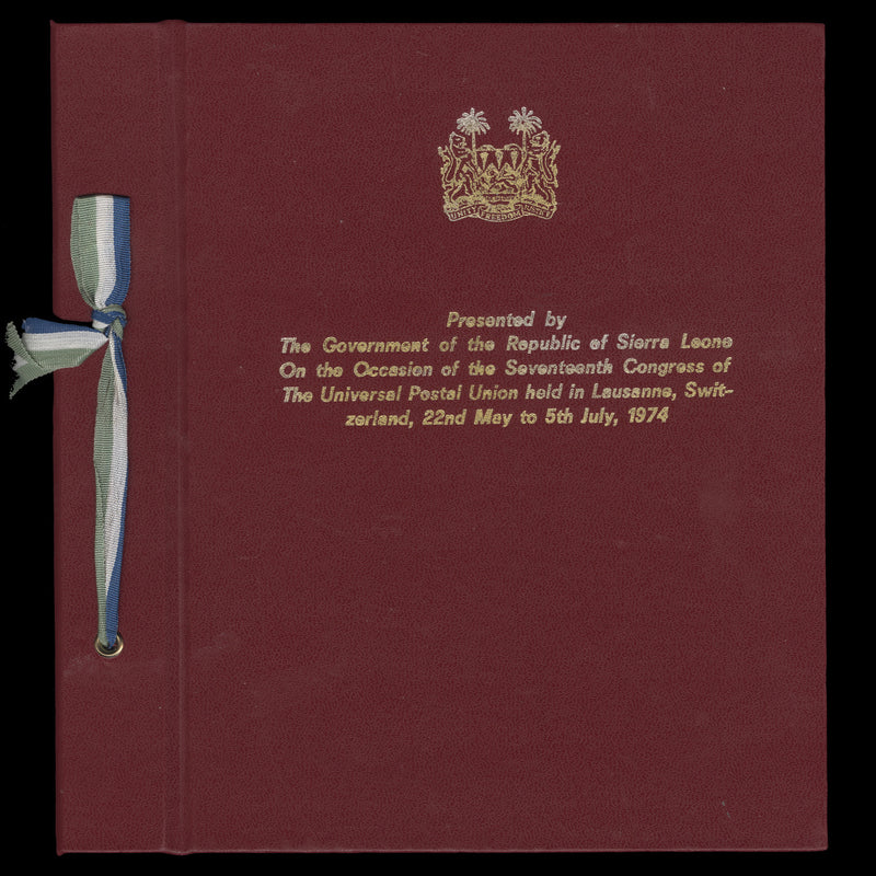 Sierra Leone 1974 UPU Congress, Lausanne presentation folder