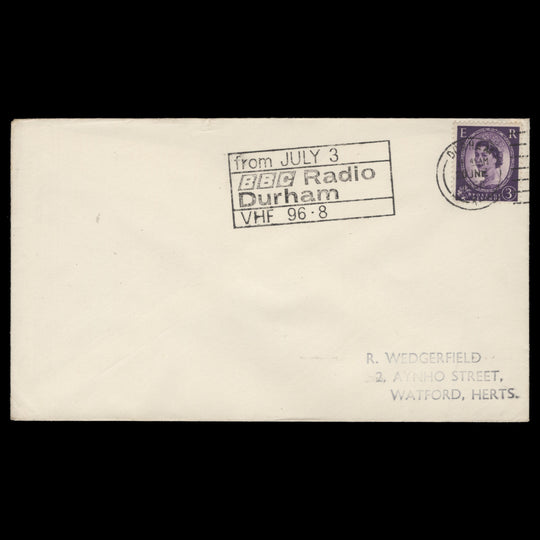 Great Britain 1968 BBC Radio Durham slogan