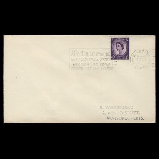 Great Britain 1968 Alfreton for Industrial Sites slogan