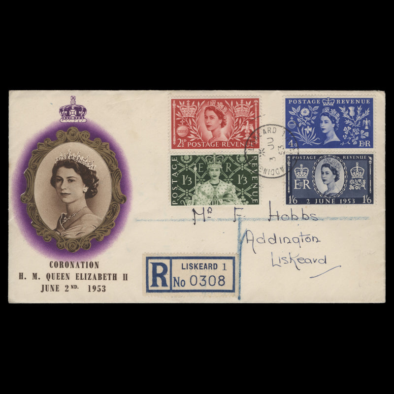 Great Britain 1953 Coronation first day cover, ADDINGTON