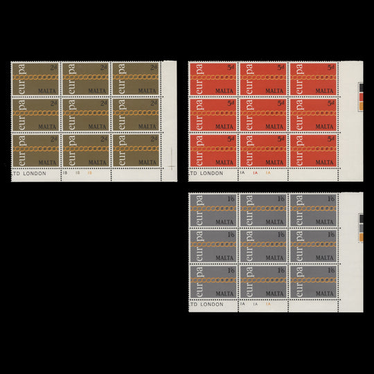 Malta 1971 (MNH) Europa plate blocks