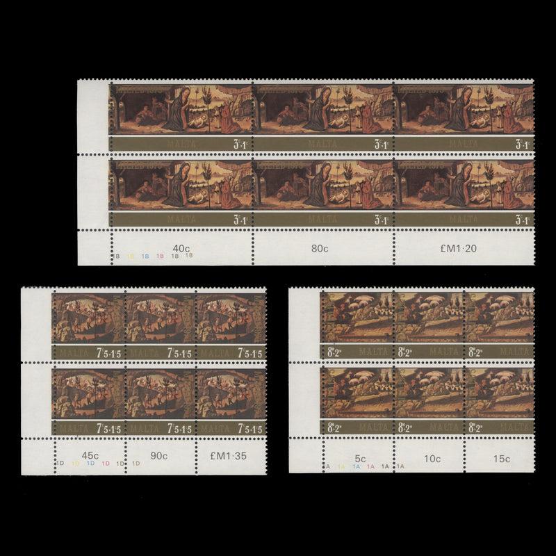 Malta 1975 (MNH) Christmas plate blocks