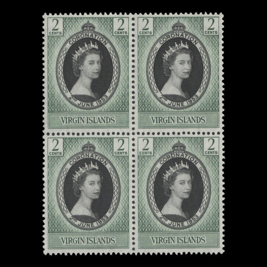 British Virgin Islands 1953 (MNH) 2c Coronation block