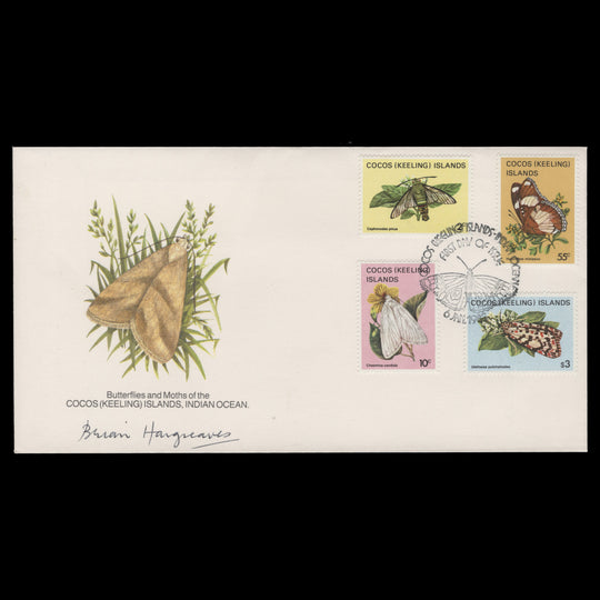Cocos (Keeling) Islands 1982 Butterflies definitives signed first day cover