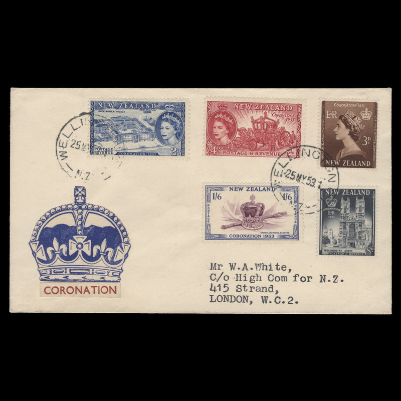 New Zealand 1953 Coronation first day cover, WELLINGTON