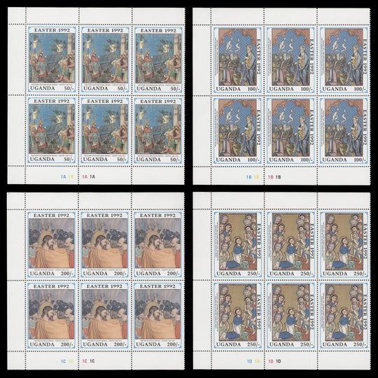 Uganda 1992 (MNH) Easter plate blocks