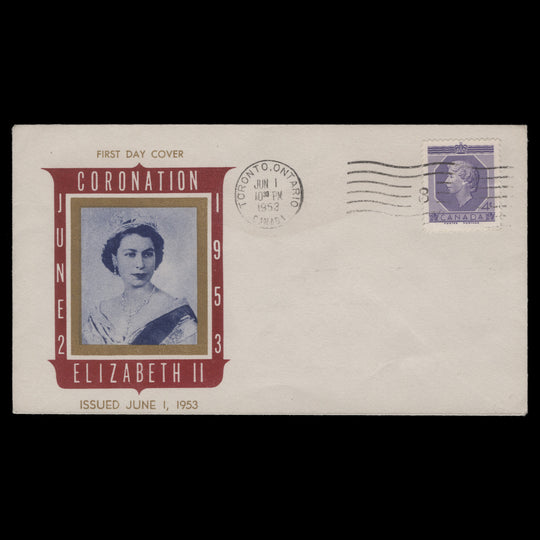 Canada 1953 (FDC) 4c Coronation, TORONTO
