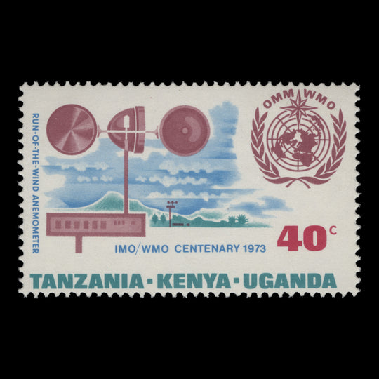 Kenya Uganda Tanzania 1973 (Variety) 40c IMO/WMO Centenary with perf shift