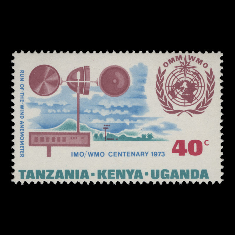 Kenya Uganda Tanzania 1973 (Variety) 40c IMO/WMO Centenary with perf shift