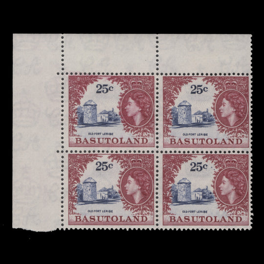 Basutoland 1962 (MNH) 25c Old Fort Leribe block
