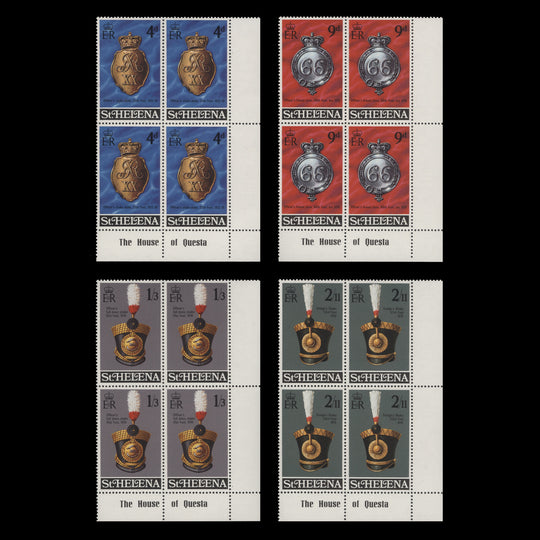 Saint Helena 1970 (MNH) Military Equipment imprint blocks