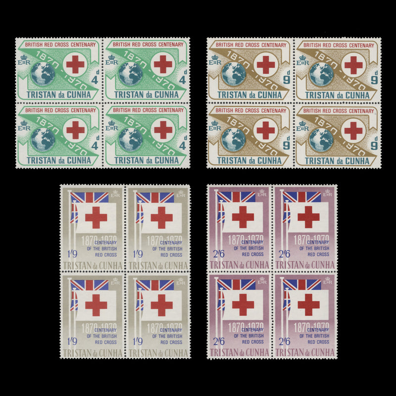 Tristan da Cunha 1970 (MNH) Red Cross Centenary blocks