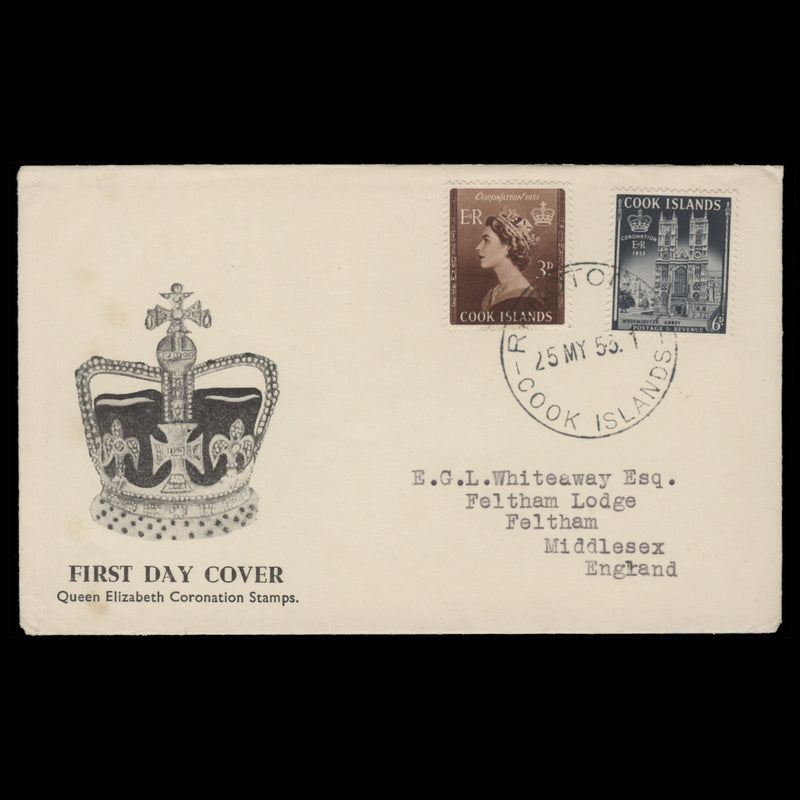 Cook Islands 1953 Coronation first day cover, RAROTONGA