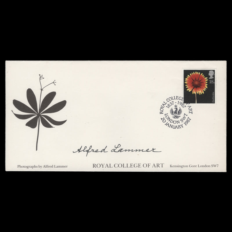 Great Britain 1987 Flower Photographs first day cover signed by Alfred Lammer