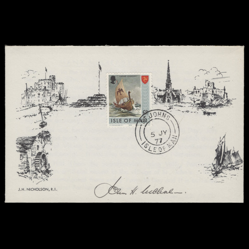 Isle of Man 1977 Tynwald Day signed commemorative cover