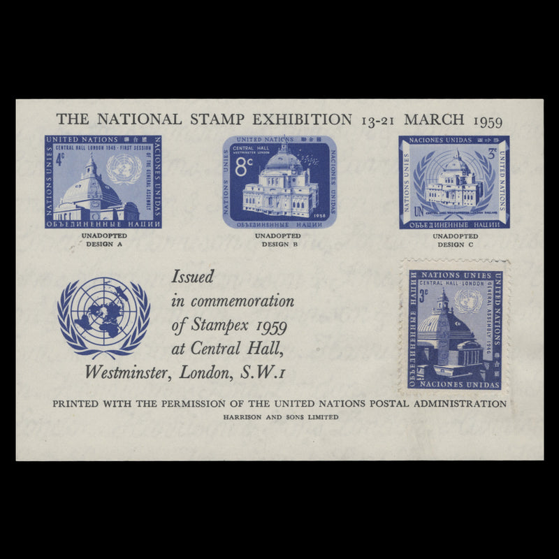 Great Britain 1959 Stampex, London souvenir sheetlet