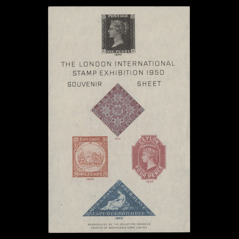 Great Britain 1950 International Stamp Exhibition, London souvenir sheetlet