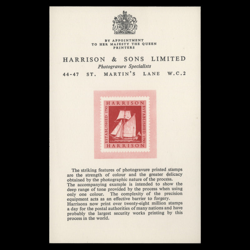 Great Britain 1957 Stampex, London souvenir card
