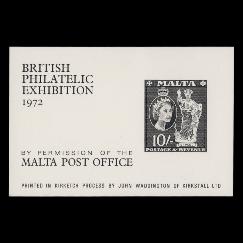 Great Britain 1972 British Philateic Exhibition, London souvenir card
