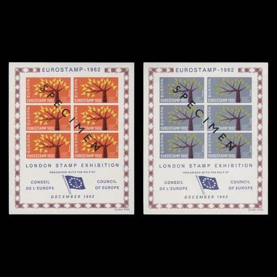 Great Britain 1962 Eurostamp, London SPECIMEN souvenir sheetlets