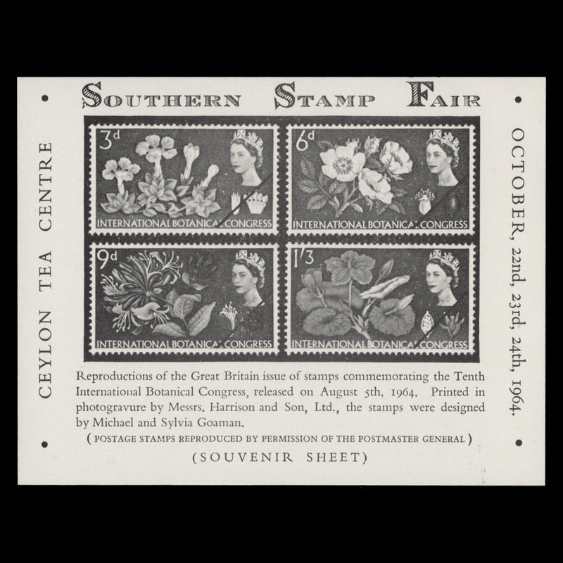Great Britain 1964 Southern Stamp Fair, London souvenir sheetlet