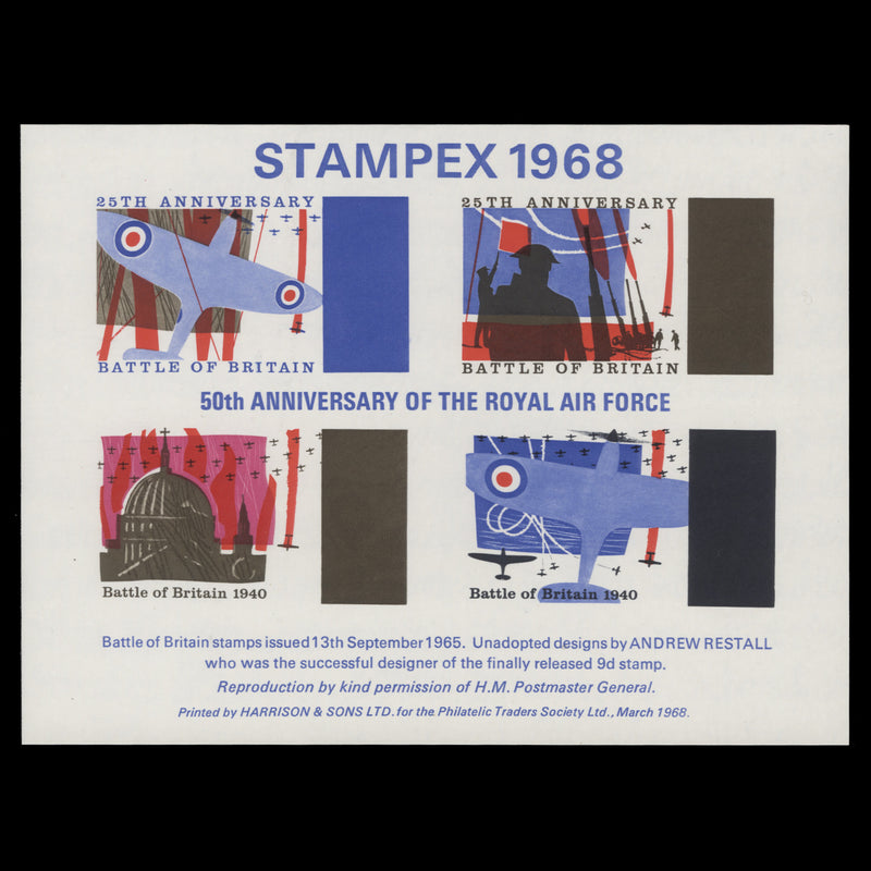 Great Britain 1968 Stampex, London souvenir sheetlet