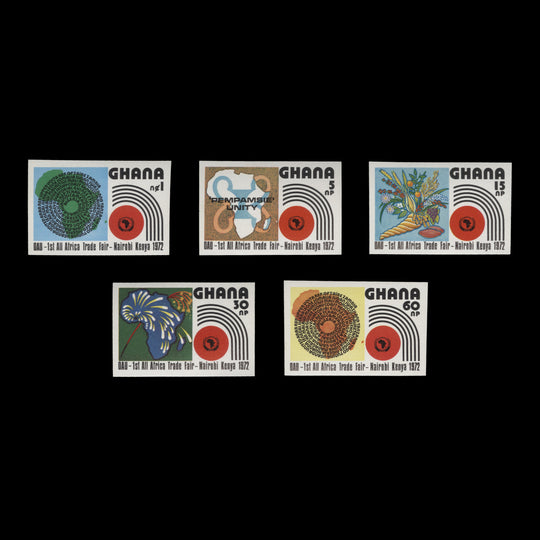 Ghana 1972 (Variety) All-Africa Trade Fair imperf singles