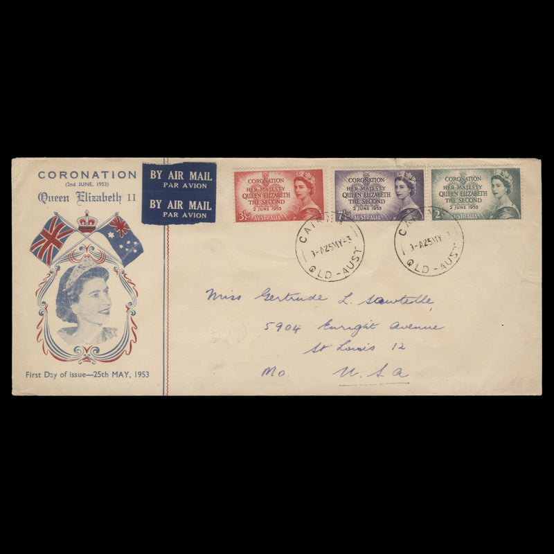 Australia 1953 Coronation first day cover, CAIRNS