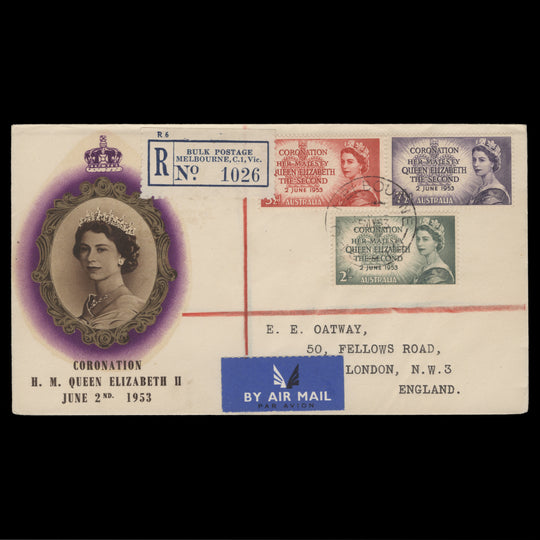Australia 1953 Coronation first day cover, MELBOURNE