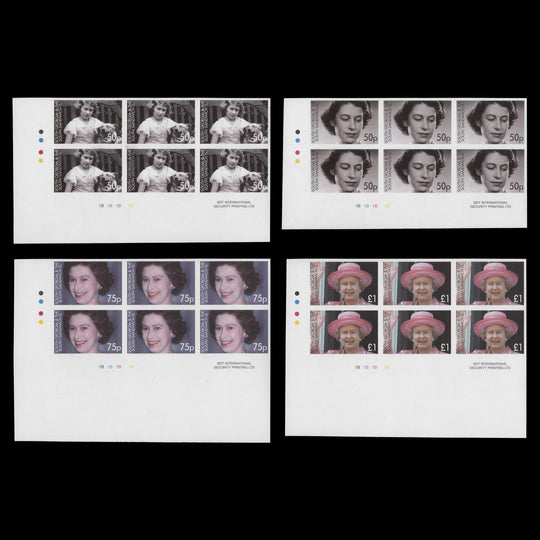 South Georgia 2006 Queen Elizabeth II's Birthday imperf proof plate blocks