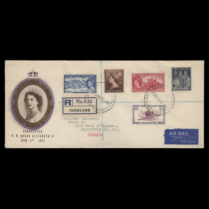 New Zealand 1953 Coronation first day cover, AUCKLAND