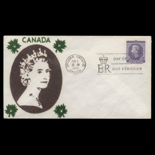 Canada 1953 (FDC) 4c Coronation, OTTAWA