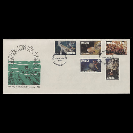 Jamaica 1982 Marine Life first day cover, KINGSTON