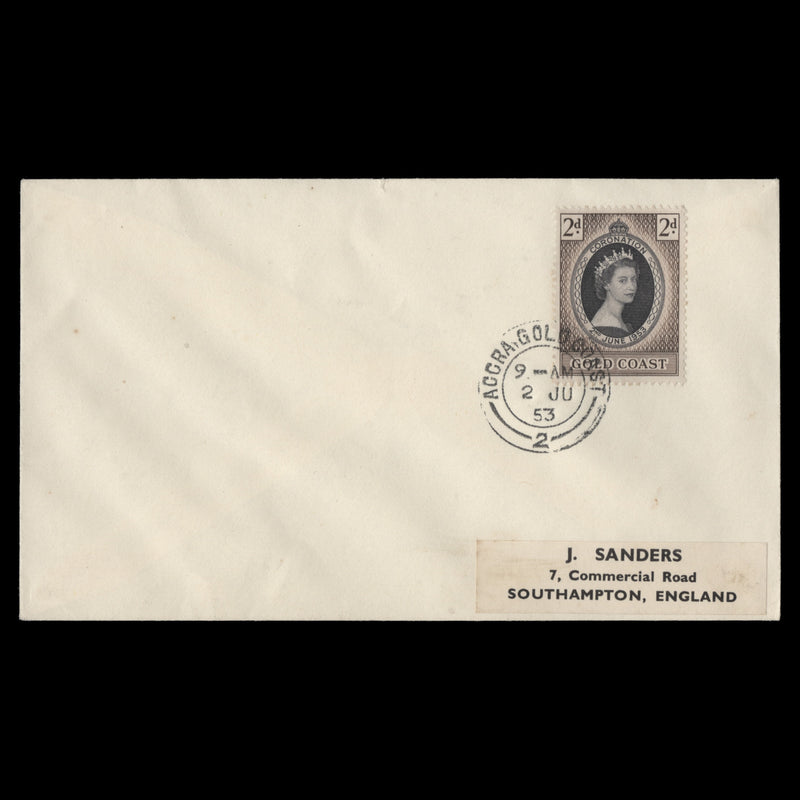 Gold Coast 1953 (FDC) 2d Coronation, ACCRA