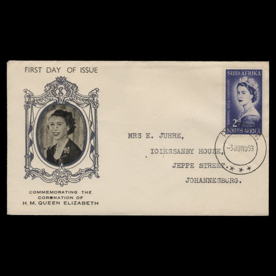 South Africa 1953 (FDC) 2d Coronation, PRETORIA
