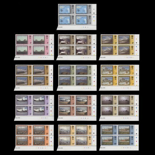 Falkland Islands Dependencies 1984 (MNH) Scenic Definitives plate blocks