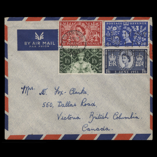 Great Britain 1953 Coronation first day cover, CHRISTCHURCH