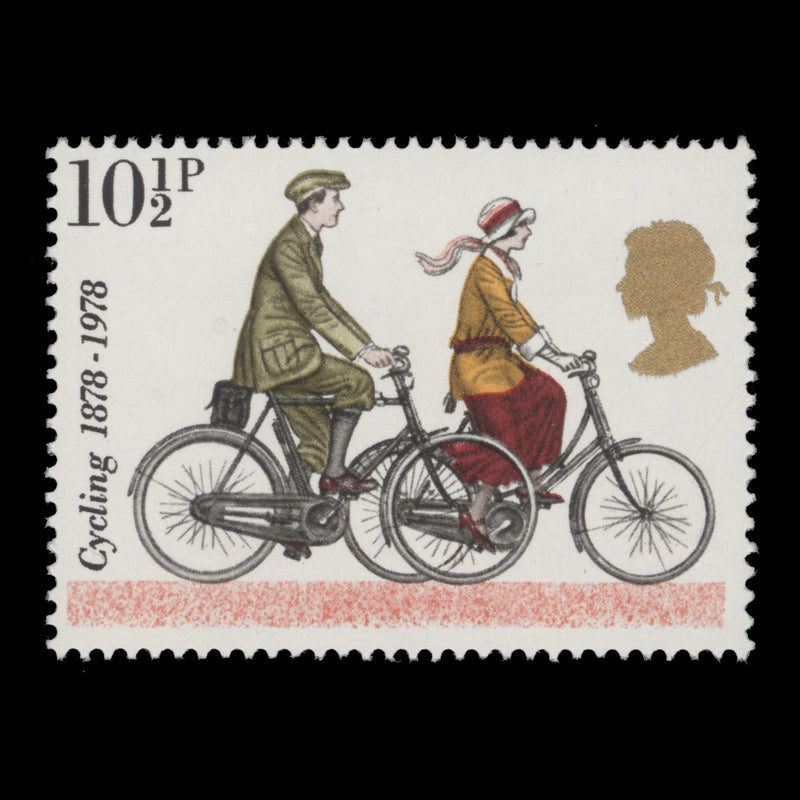 Great Britain 1978 (Variety) 10½p Cycling with gold shift
