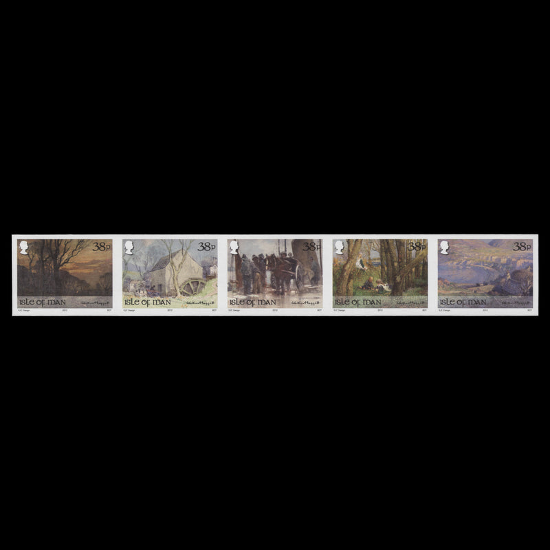 Isle of Man 2012 William Hoggatt Paintings imperf composite proof strip