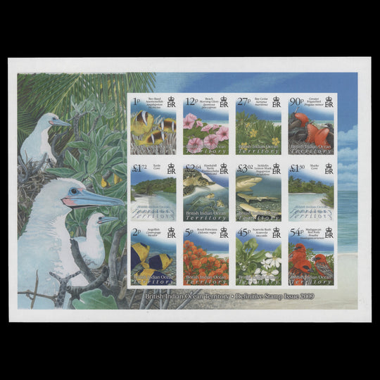 BIOT 2009 Definitives uncut imperf proof sheetlet