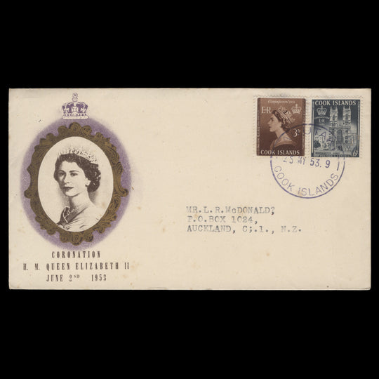 Cook Islands 1953 Coronation first day cover, AITUTAKI