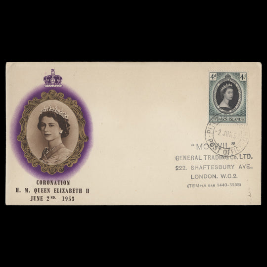 Pitcairn Islands 1953 (FDC) 4d Coronation