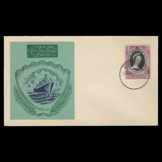 Penang 1953 (FDC) 10c Coronation, KEPALA BATAS
