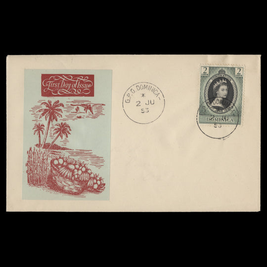 Dominica 1953 (FDC) 2c Coronation, GPO
